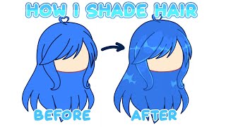 How I Shade Hair  Gacha Club Tutorial  No Music [upl. by Inaluahek]