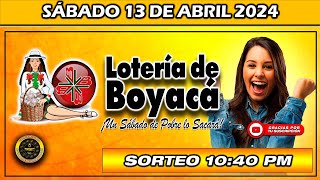 Resultado de LA LOTERIA DE BOYACA del SÁBADO 13 de Abril 2024 loteria loteríadeboyacá [upl. by Ardnaxela767]