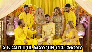 A BEAUTIFUL MAYOUN CEREMONY 😍🎊 HALDI RASAM  RASAME MAYOUN ❤️ [upl. by Dove]