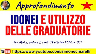 IDONEI nei concorsi pubblici e utilizzo delle graduatorie  commento a sentenza 9112024 [upl. by Neeluj1]