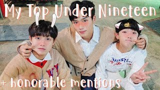 MY TOP 9 UNDER NINETEEN TRAINEES honorable mentions [upl. by Caesar]