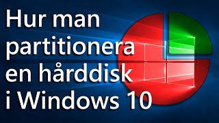 SW Skapa en hårddiskpartition  Hur man partitionera en hårddisk i Windows 10 [upl. by Elurd681]