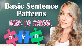 Basic Sentence Structure in English  5 Simple Sentence Patterns [upl. by Alikee640]