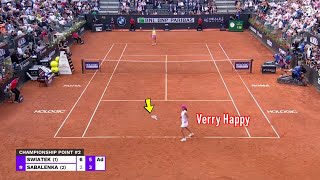 Italian Open 2024 Final  Iga Swiatek vs Aryna Sabalenka Highlights INTERNAZIONALI BNL DITALIA 🏆😊🤝 [upl. by Noemi]