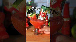 How to make a frozen Watermelon Beergarita 🍉 🍺 beertail cocktail tequiladrinks frozendrinks [upl. by Elsey]