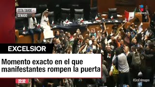 Así tomaron manifestantes el Senado durante discusión de la Reforma Judicial [upl. by Brodench380]