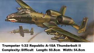 Large Scale Trumpeter 132 Republic A10A Thunderbolt II quotWarthogquot Kit Review [upl. by Annhoj]