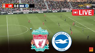 LIVE Liverpool vs Brighton Hove Albion Premier League 2425 Full Match  Video Game Simulation [upl. by Eisdnyl]