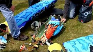 EXPLOSIVE CRASH rc turbine jet [upl. by Eldwun]