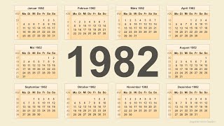 Kalender 1982 [upl. by Aniarrol648]