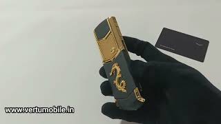 Vertu Signature Dragon Gold Luxury Mobile Phone [upl. by Emmy]