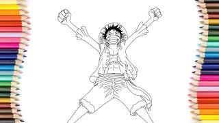 How to Color Monkey D luffy from One Pice Coloring [upl. by Alejandrina616]