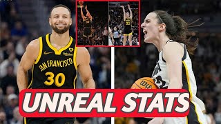 UNREAL STATS Unreal Stat Argues Caitlin Clark has Better Range Than Steph Curry [upl. by Eednam]