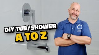 DIY How to Renovate the Tub  Shower from A to Z [upl. by Atteragram510]