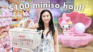 MINISO shop with me  100 haul 🛍️ cute amp useful Sanrio items [upl. by Kroll]