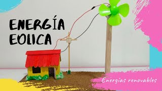 como hacer maqueta de las FUENTES DE ENERGÍA RENOVABLES ENERGIA EOLICA facilisimo y muy económico [upl. by Jaquelin]