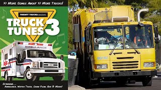 Truck Tunes 3  Twenty Trucks Channel  30 Minutes of Trucks and Music for Kids [upl. by Elrae]