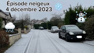 Épisode neigeux du 4 décembre 2023 à Metz [upl. by Wendt750]