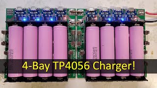 Building a 4Cell TP4056 Charger for 18650 Batteries with Reverse Protection [upl. by Bachman]