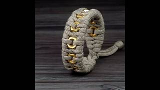 Fishtail Paracord Bracelet with Brass Nuts shorts [upl. by Ingraham]