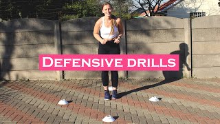 DEFENSIVE NETBALL DRILLS to do at home [upl. by Pry760]