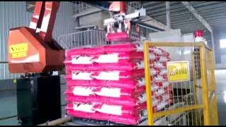 Bag palletizing robot  double line [upl. by Aminta]