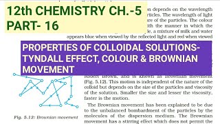 12th Chemistry Ch5Part16Properties of colloidal solutionsStudy with Farru [upl. by Attennot]