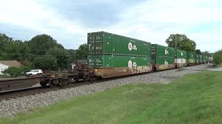 Train 289 92524 Bluff City TN Has Heritage NS 8098 Trailing 2nd [upl. by Anelat]