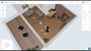 Homestyler Floor Plan Beta Aerial View of Design [upl. by Yraht]