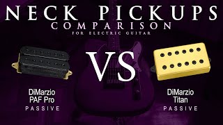 DiMarzio PAF PRO vs TITAN  Passive Neck Guitar Pickup Comparison Tone Demo [upl. by Aihseit]