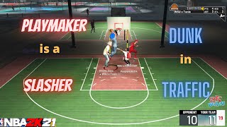 MY MID RANGE PLAYMAKER DUNKS like a SLASHER on NBA 2K21 BEST DUNK PACKAGES NBA 2K21 [upl. by Refannej]