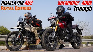 Himalayan 452 vs Triumph Scrambler 400x Drag Race [upl. by Lenoyl]