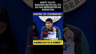 BAGONG PATAKARAN SA PAG PAPA REHISTRO NG SASAKYAN AYUN KAY TULFO raffytulfo lto [upl. by Llenehc854]