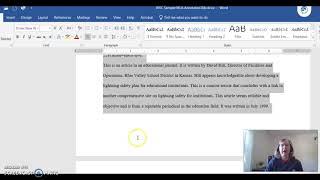 Formatting an Annotated Bibliography in Word [upl. by Jaye]