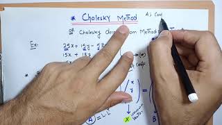 Lecture  8  Cholesky Method  System of Linear Algebraic Equations  Numerical Analysis [upl. by Esinehc]