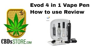 Evod 4 in 1 Vape Pen How to use Review [upl. by Sidwohl387]