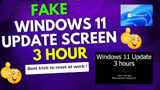 😲😲Fake Windows 11 Update Screen Running for 3 Hours 💻 Windows 11 🧭 bharathujire 💥💥 [upl. by Everrs801]