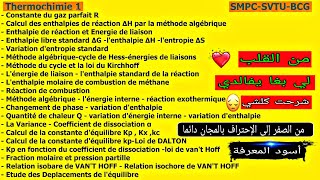 Thermochimie s1 SMPC  SVTU  BCG شرحت كلشي لي بغا يجيب 2020 من الصفر إلى الإحتراف بالمجان [upl. by Erv]