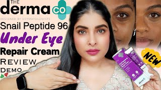 Derma Co Snail Peptide 96 Under Eye Repair Cream Review  Derma Co Eye Cream  Antima Dubey Samaa [upl. by Bron]