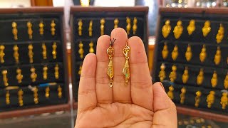 মাত্র ২ আনা হতে সোনার কানের দুল কিনুন😱  Lightweight Gold Earrings Design With Price 2024 [upl. by Teena]