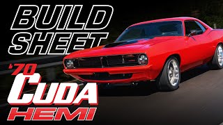 HEMI Powered 1970 Plymouth Cuda RestoMod  The RM28 Buildsheet [upl. by Elram]