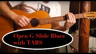 OPEN G SLIDE BLUES on a 1927 Levin Parlor Guitar WITH TABS 15 MILLION VIEWS [upl. by Nauqan]