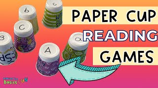 5 Fun Reading Games For Kindergarten And First Grade Using Paper Cups [upl. by Ocirne466]