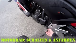 Motorrad Schalten und Anfahren  So einfach gehts Deutsch  Piotrrr Moto [upl. by Martijn528]