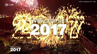 Die Silvesterparty am Brandenburger Tor in Berlin 20162017 Zeitraum um 0Uhr ZDFAufnahme [upl. by Aleris]