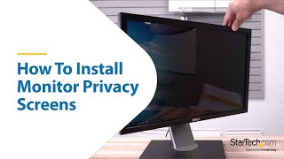 How To Install Monitor Privacy Screens  StarTechcom [upl. by Samul]