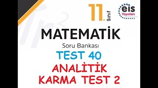 Eis Yayınları 11Sınıf Matematik Soru Bankası Test 40 [upl. by Secnirp47]