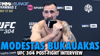 Modestas Bukauskas Proud to Snatch First Octagon Submission Over Marcin Prachnio  UFC 304 [upl. by Yaras153]