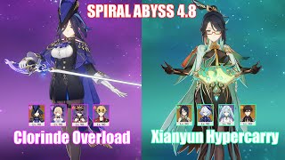 C0 Clorinde Overload amp C0 Xianyun Hypercarry  Spiral Abyss 48  Genshin Impact [upl. by Dryden254]