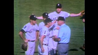 1971Detroit Tiger Hall of Famers Al Kaline and Billy Martin battle with the Umpires at Fenway Park [upl. by Dralliw]